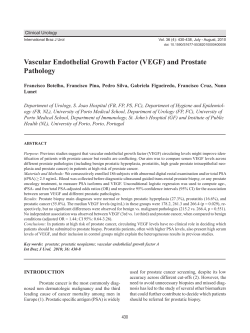 Vascular Endothelial Growth Factor (VEGF) and Prostate Pathology