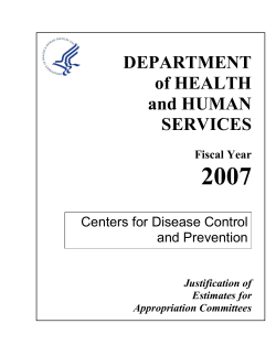 2007 DEPARTMENT of HEALTH and HUMAN