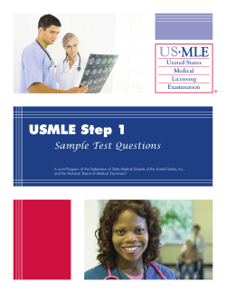 USMLE Step 1 Sample Test Questions