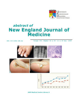 New England Journal of Medicine abstract of www.lib.hukm.ukm.my