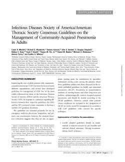 Infectious Diseases Society of America/American Thoracic Society Consensus Guidelines on the