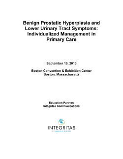Benign Prostatic Hyperplasia and Lower Urinary Tract Symptoms: Individualized Management in Primary Care