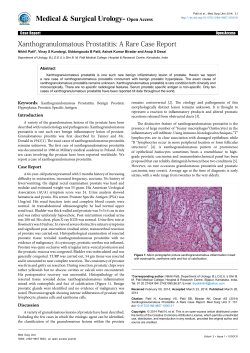 Medical &amp; Surgical Urology- Xanthogranulomatous Prostatitis: A Rare Case Report Open Access