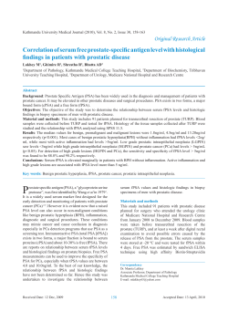 Correlation of serum free prostate-specifi c antigen level with histological