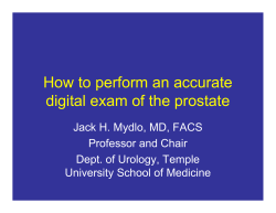 How to perform an accurate digital exam of the prostate
