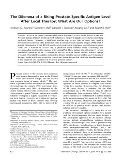 ﬁc Antigen Level The Dilemma of a Rising Prostate-Speci Nicholas G. Zaorsky,
