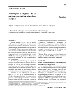 Patologías  benignas  de  la próstata: prostatitis e hiperplasia benigna. 47