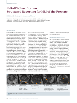 PI-RADS Classification: Structured Reporting for MRI of the Prostate M. Röthke