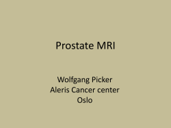 Prostate MRI Wolfgang Picker Aleris Cancer center