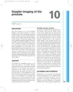 10 Doppler imaging of the prostate Fred T. Lee, Jr
