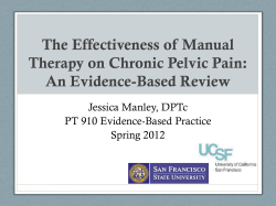 The Effectiveness of Manual Therapy on Chronic Pelvic Pain: An Evidence-Based Review