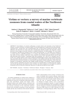 Victims or vectors: a survey of marine vertebrate Atlantic