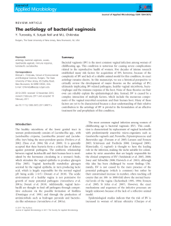 The aetiology of bacterial vaginosis Summary