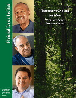 National Cancer Institute Treatment Choices for Men With Early-Stage