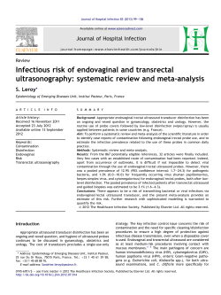 Infectious risk of endovaginal and transrectal ultrasonography: systematic review and meta-analysis