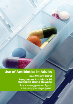 Use of Antibiotics in Adults Pengunaan Antibiotik Di Kalangan Orang Dewasa