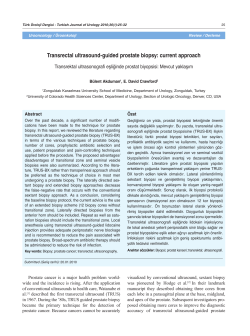 Transrectal ultrasound-guided prostate biopsy: current approach Bülent Akduman , E. David Crawford