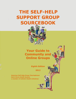 THE SELF-HELP SUPPORT GROUP SOURCEBOOK Your Guide to