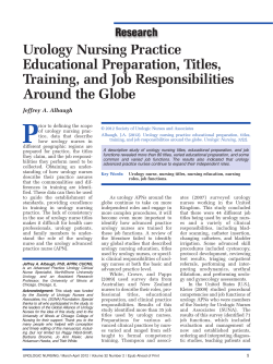 Urology Nursing Practice Educational Preparation, Titles, Training, and Job Responsibilities Around the Globe