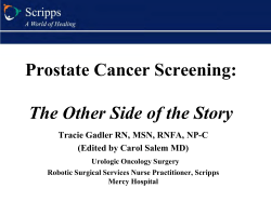 Prostate Cancer Screening: The Other Side of the Story