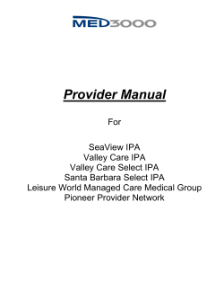 Provider Manual