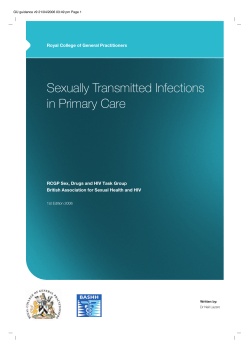 Sexually Transmitted Infections in Primary Care