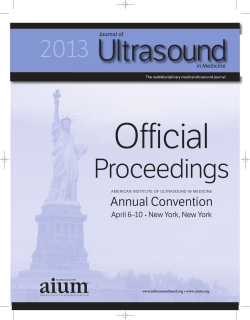 Official Ultrasound Proceedings 2013