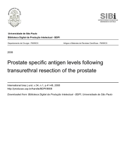 Prostate specific antigen levels following transurethral resection of the prostate 2008