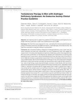 Testosterone Therapy in Men with Androgen Practice Guideline