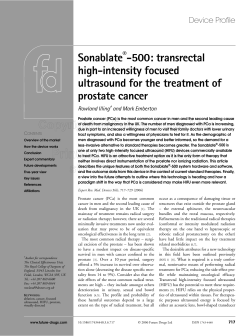 Sonablate -500: transrectal high-intensity focused ultrasound for the treatment of
