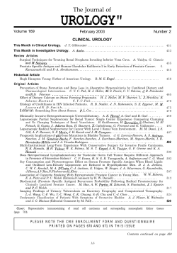 UROLOGY&#34; The Journal of Volume 169 February 2003