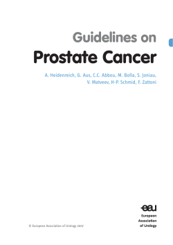 Prostate Cancer Guidelines on V. Matveev, H-P. Schmid, F. Zattoni