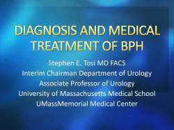 Stephen E. Tosi MD FACS Interim Chairman Department of Urology