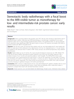 Stereotactic body radiotherapy with a focal boost