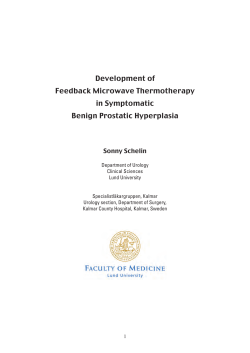 Development of Feedback Microwave Thermotherapy in Symptomatic Benign Prostatic Hyperplasia