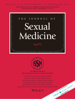 Sexual Medicine T H E   J O U R N... An Ofﬁcial Journal of