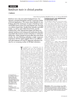 Botulinum toxin in clinical practice REVIEW J Jankovic