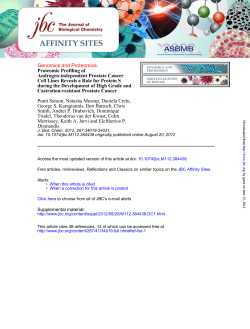 Proteomic Profiling of Androgen-independent Prostate Cancer and