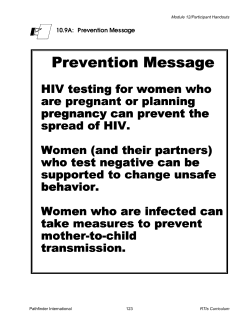 Prevention Message
