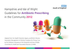 Hampshire and Isle of Wight Guidelines for  in the Community