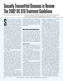 S Sexually Transmitted Diseases in Review: The Treatment Guidelines