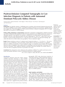 Positron-Emission Computed Tomography in Cyst Infection Diagnosis in Patients with Autosomal