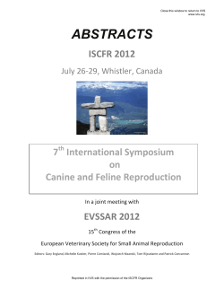 ABSTRACTS ISCFR 2012  EVSSAR 2012  7