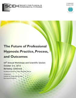 The Future of Professional Hypnosis: Practice, Process, and Outcomes 64