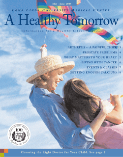 A Healthy Tomorrow