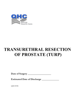TRANSURETHRAL RESECTION OF PROSTATE (TURP)