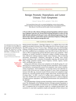 Benign Prostatic Hyperplasia and Lower Urinary Tract Symptoms clinical practice