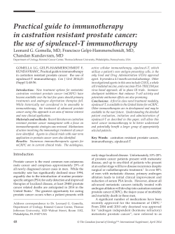 Practical guide to immunotherapy in castration resistant prostate cancer: