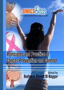 Principles and Practice of Cancer Prevention and Control Redhwan Ahmed Al-Naggar Edited by