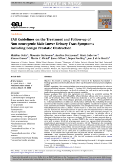EAU Guidelines on the